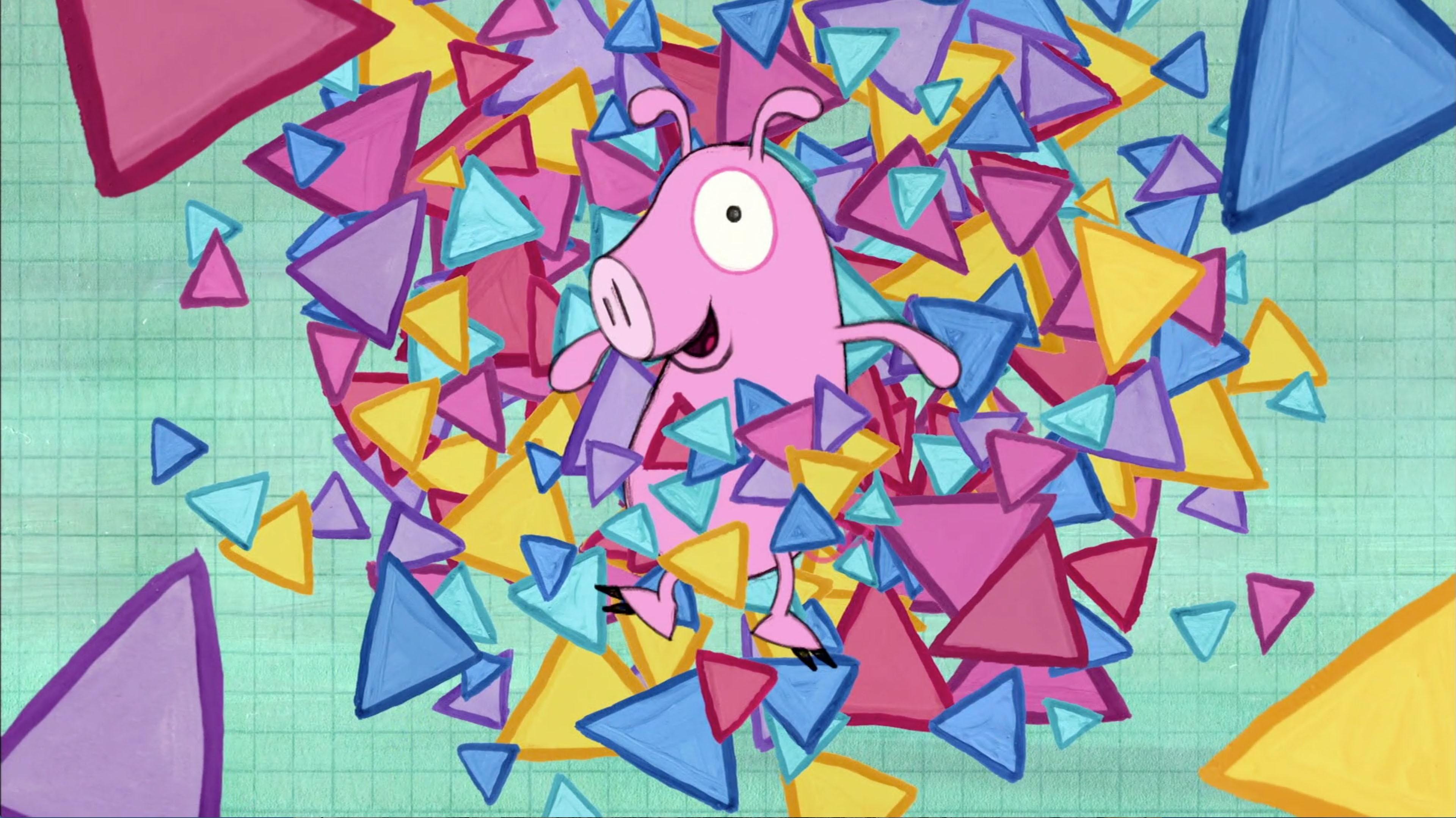 Peg, Cat, Ramone, and the Pig have ventured into the Bermuda Triangle.