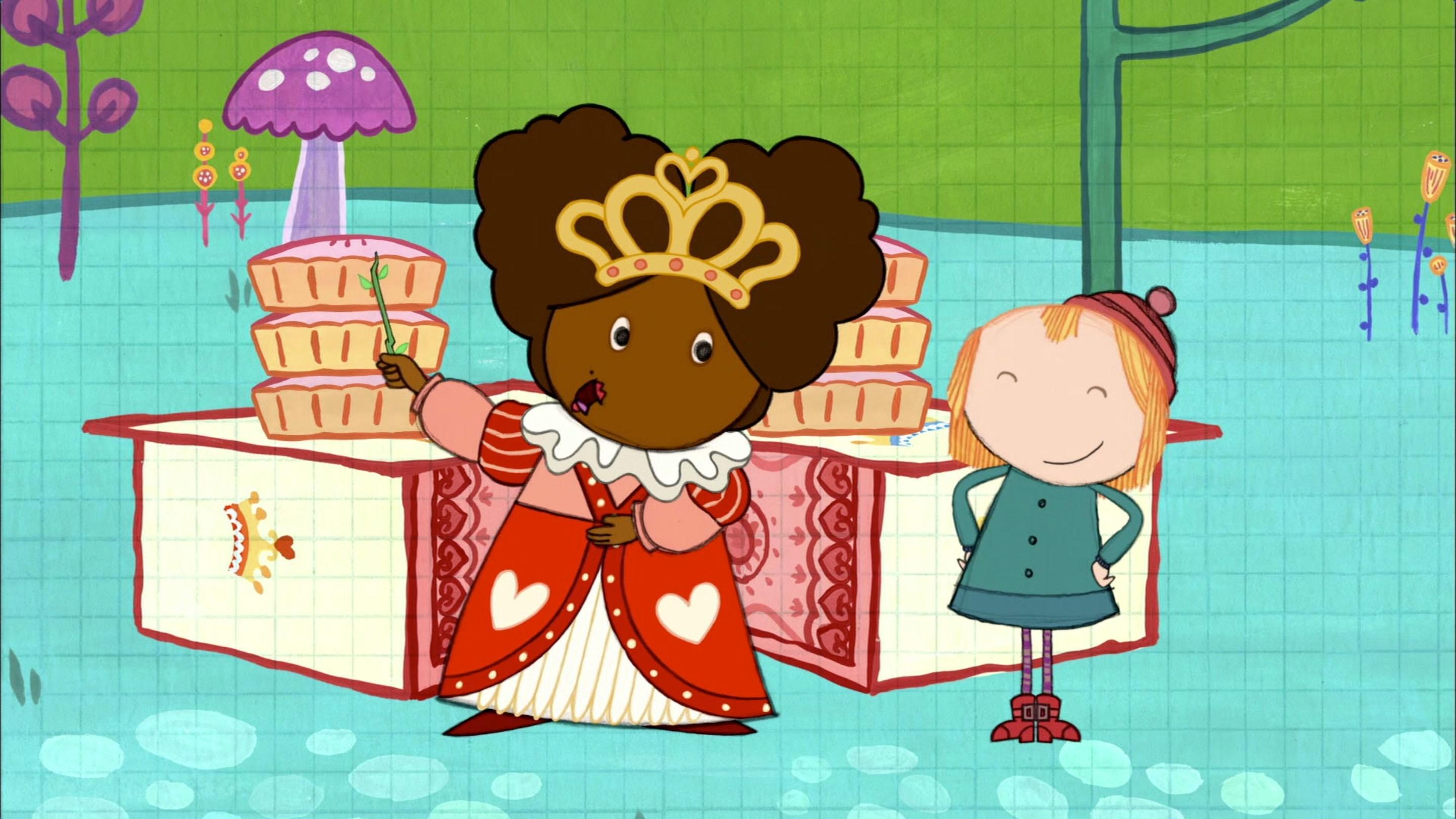 Peg and Cat find themselves in Wonderland./ Peg and Cat help out with Tessa's Bat Mitzvah.