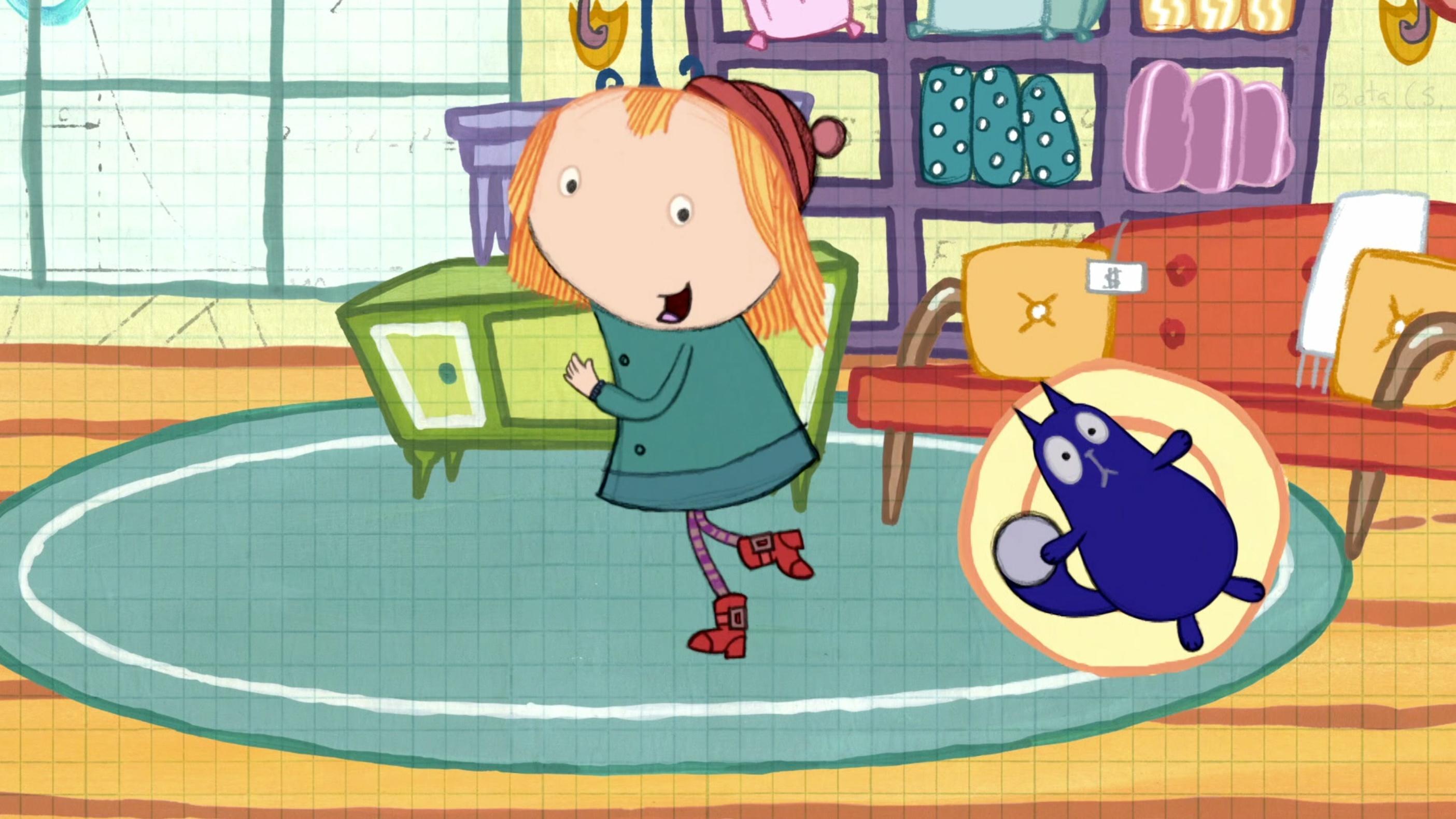 Peg and Cat must find a round table so they can run around it and become Knights of the Ro