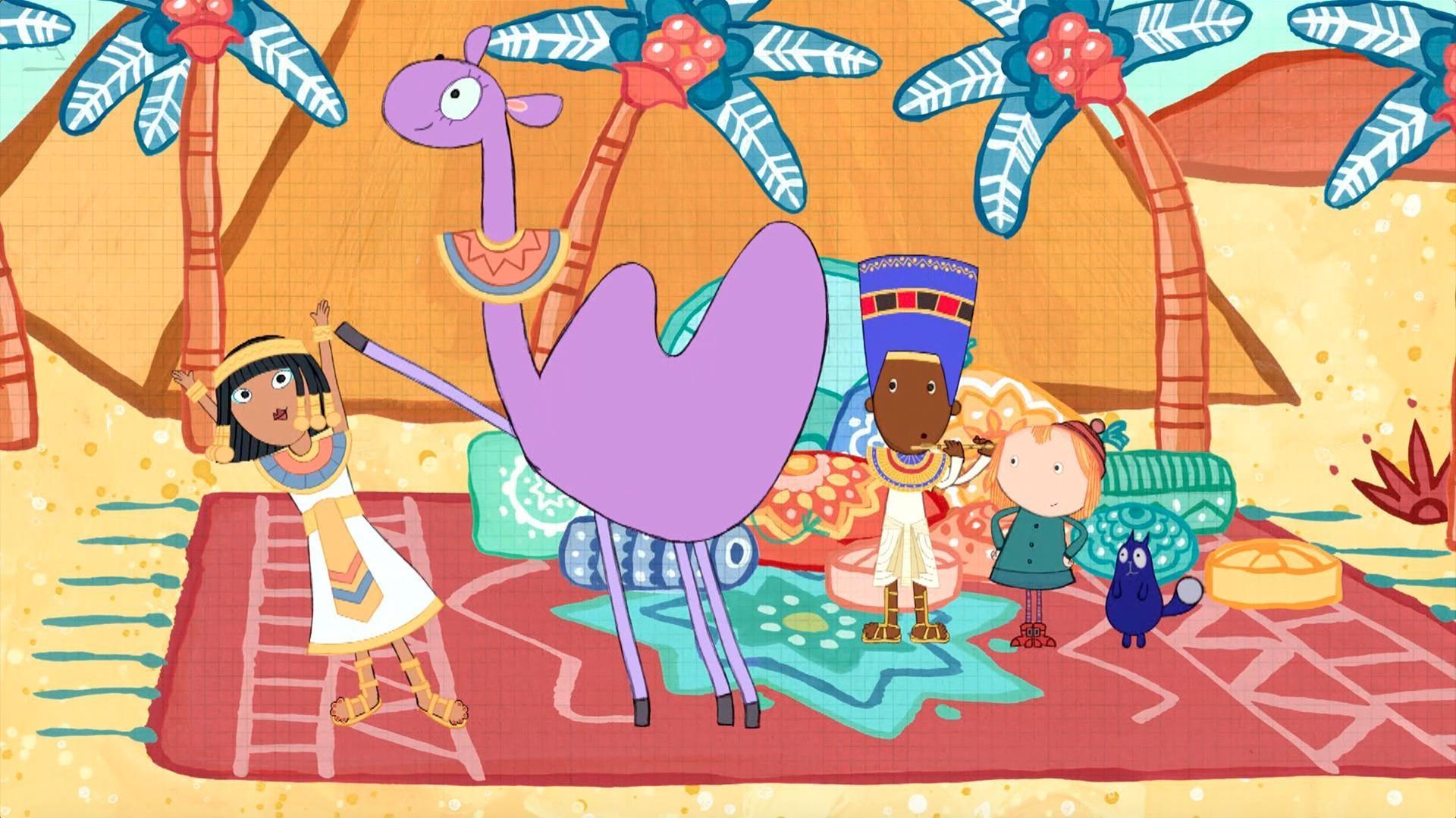 Peg and Cat Dance with Queen Cleopatra in a special pattern.