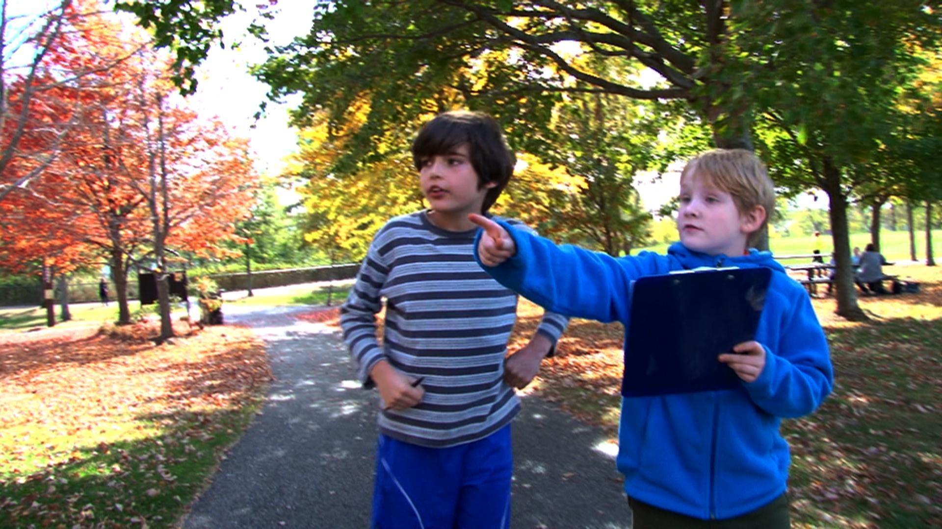 Zuzu, Annie and their friends play biodiversity bingo to see how many animals live nearby.
