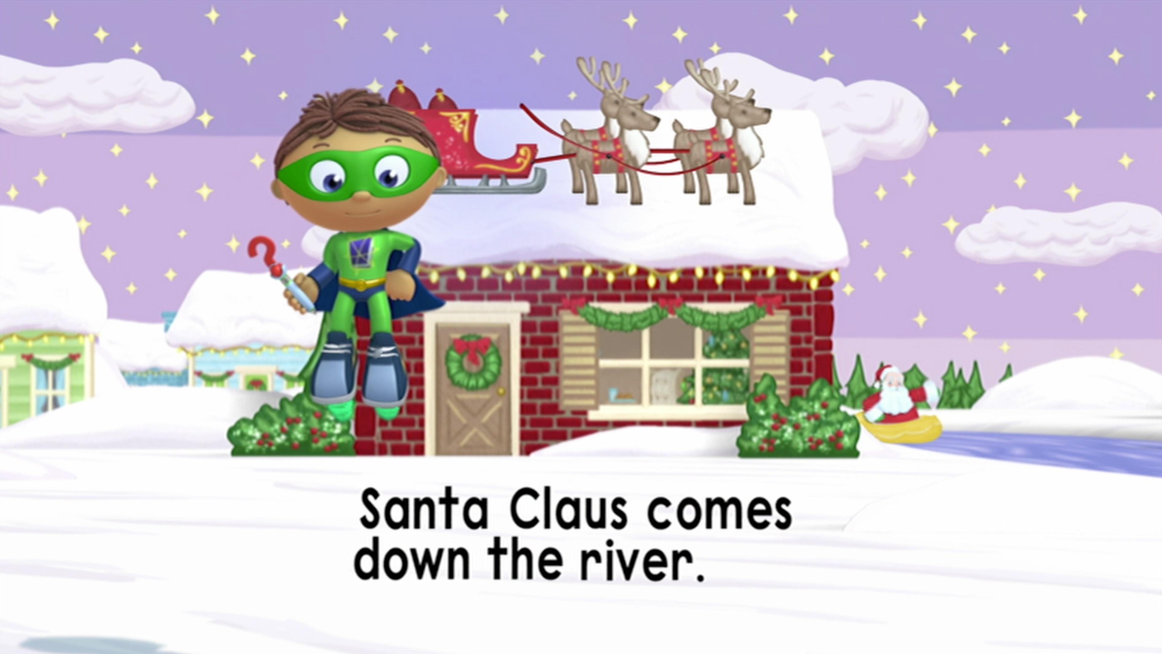 Santa can't get into the house because there's no chimney.