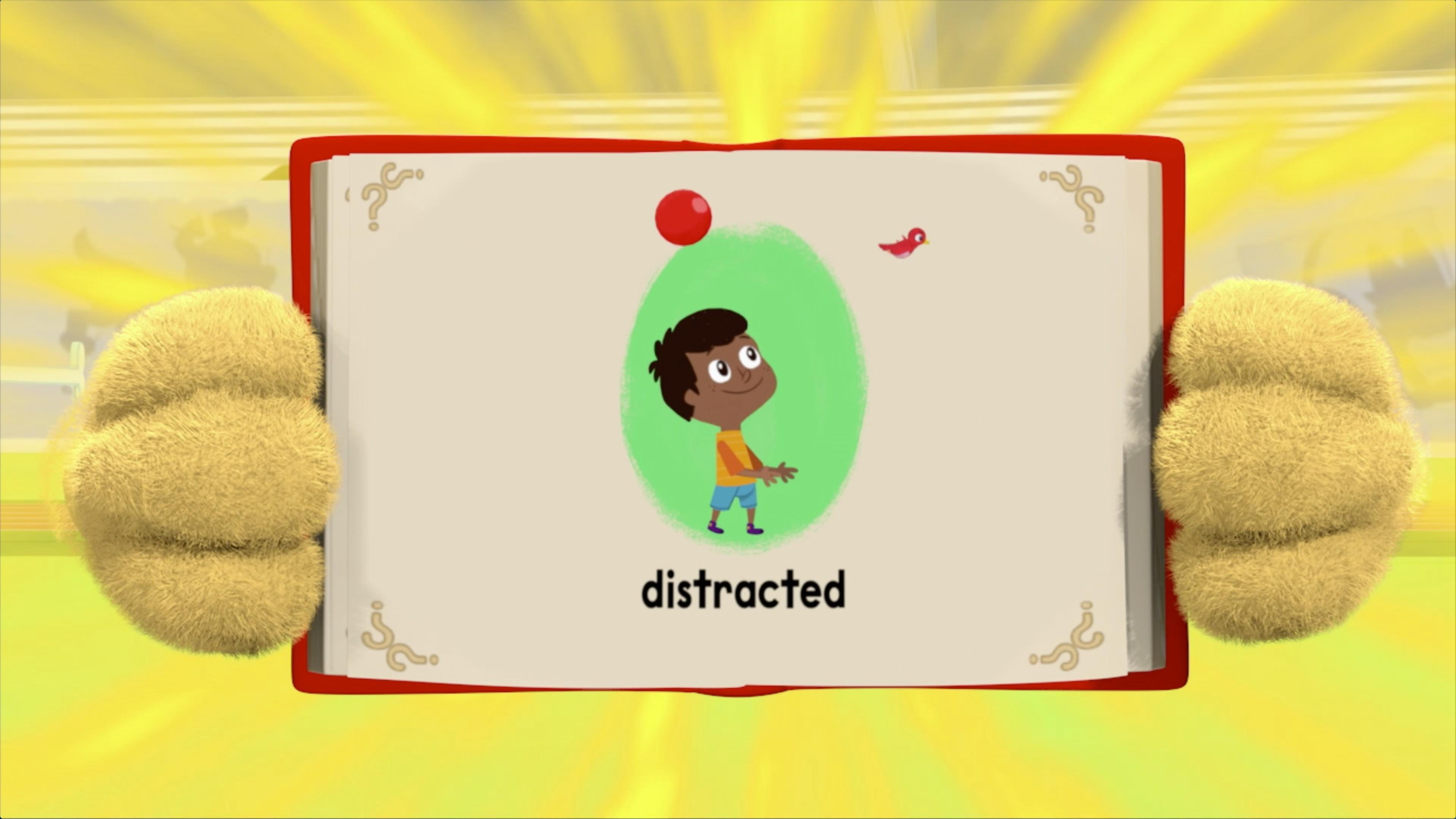 Woofster uses his dictionary power to tell us what "distracted" means.