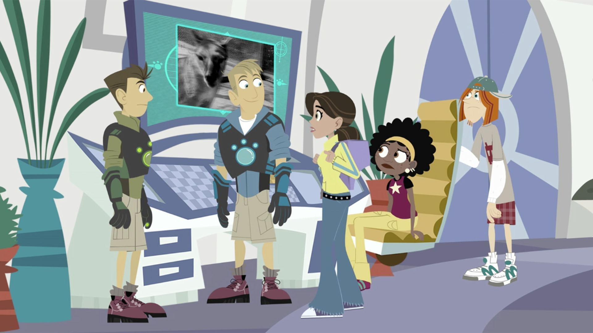 The Wild Kratts crew examines some of the last-known footage of the Tasmanian tiger.