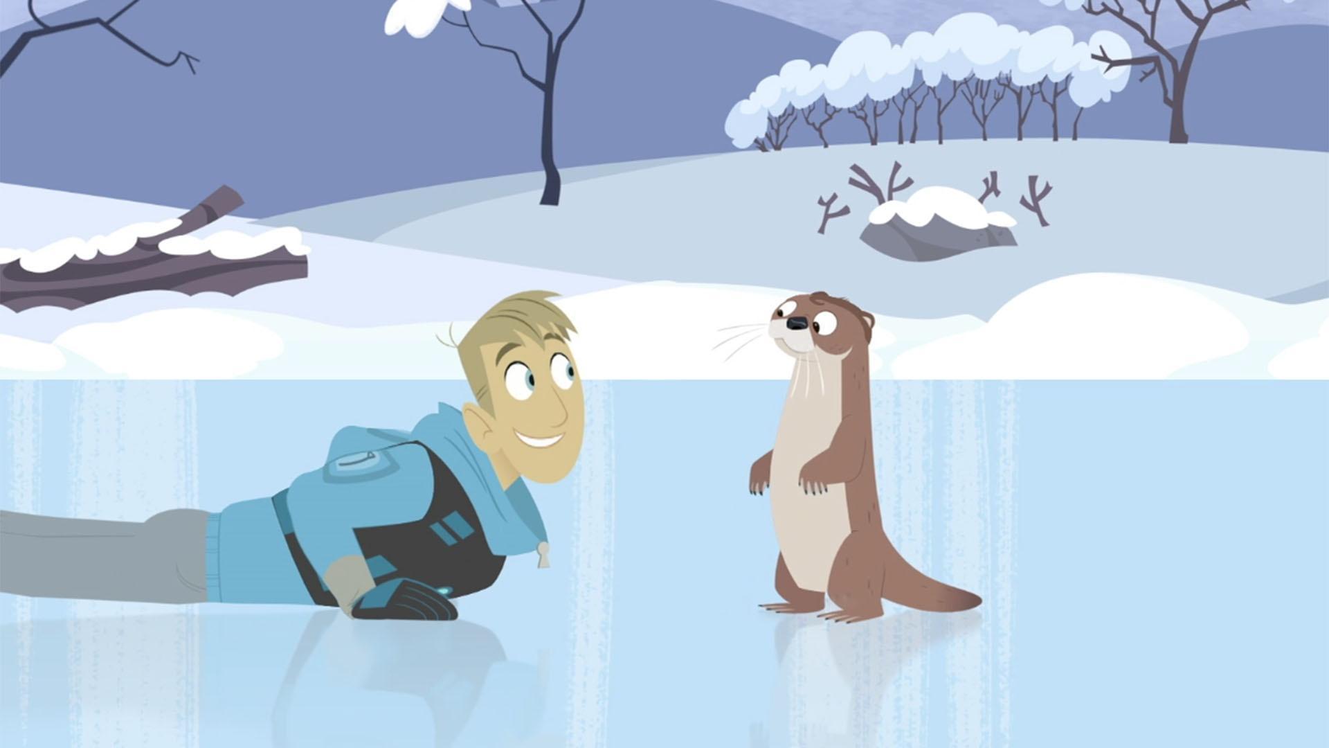 Otters are built for sledding!