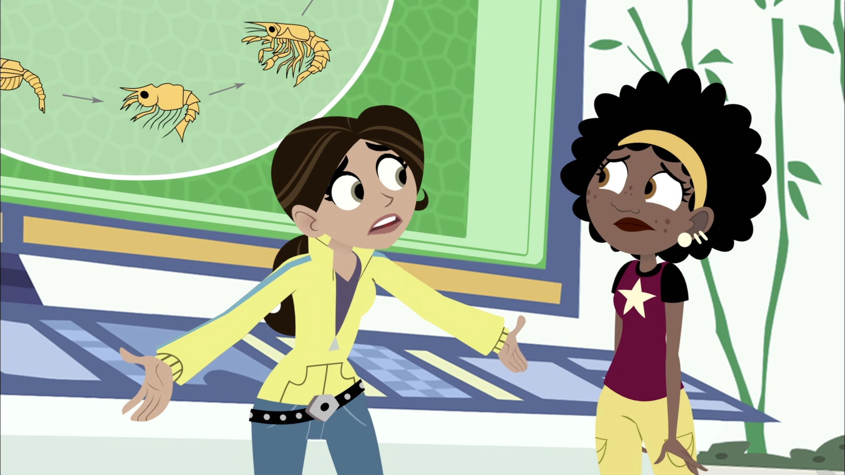 The Wild Kratts go through lobster life cycle.