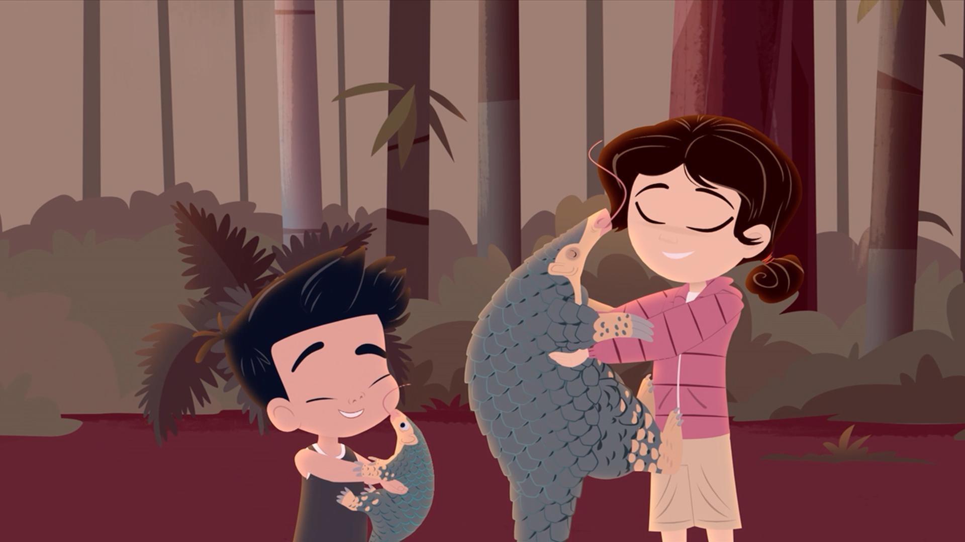 Martin and Chris rescue a pangolin from a trap and are rewarded with pangolin kisses!