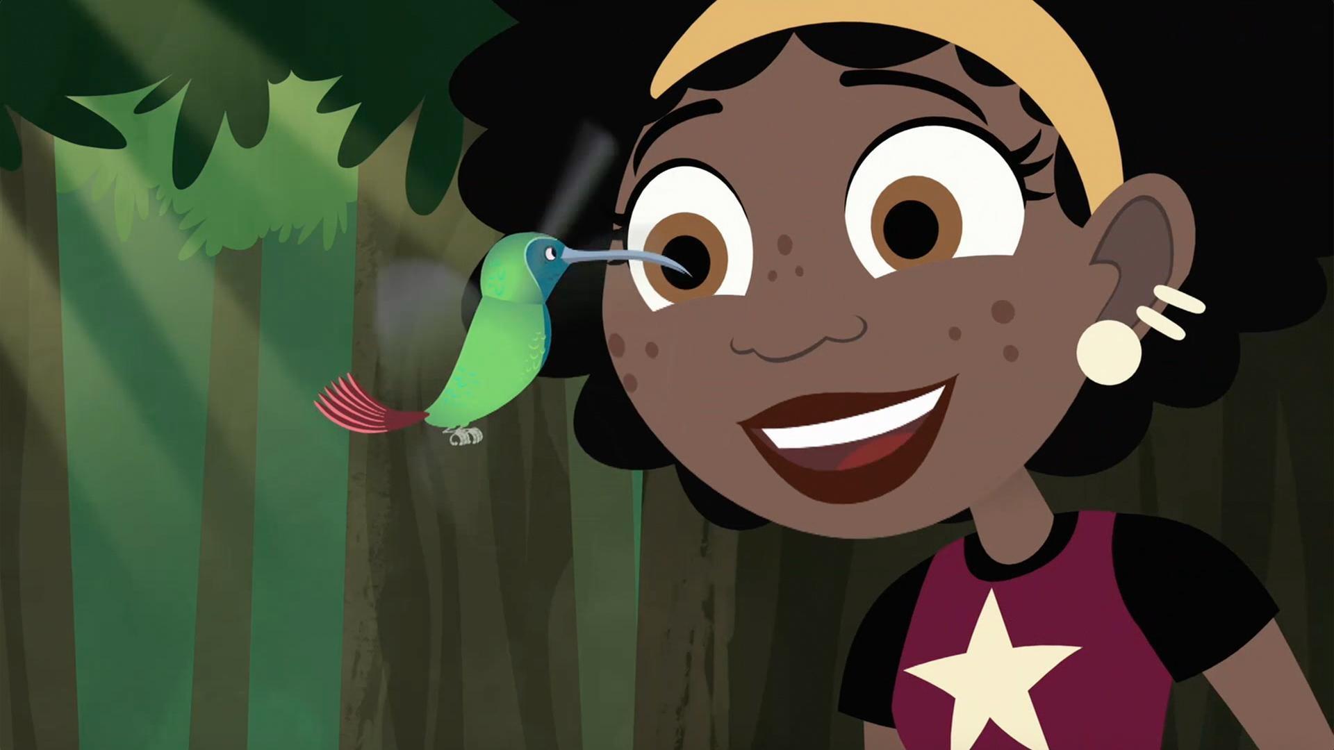 The gang discovers how hummingbirds are able to move so freely through the air.