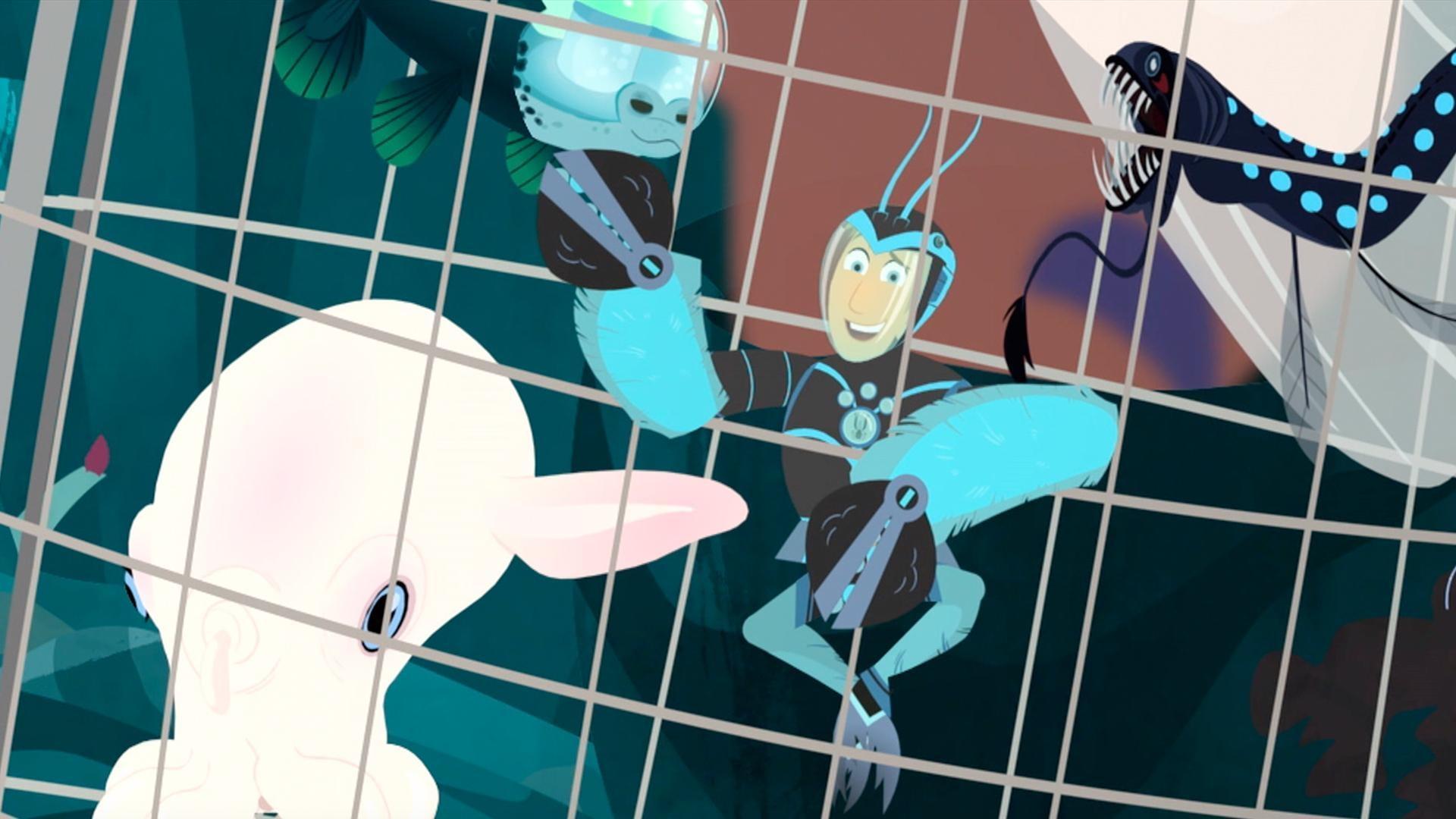 Gourmand captured deep sea creatures that he plans to cook in his 'Deep Sea Kitchen'.