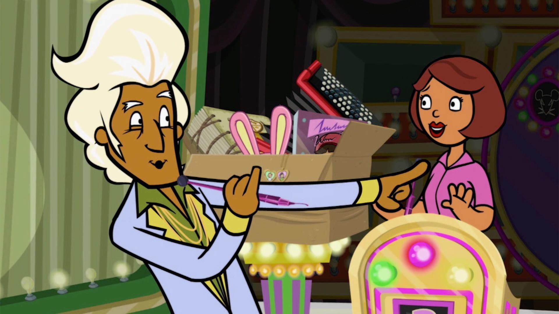 Seymour Smooth can't fool WordGirl because she knows what a "simile" really is.