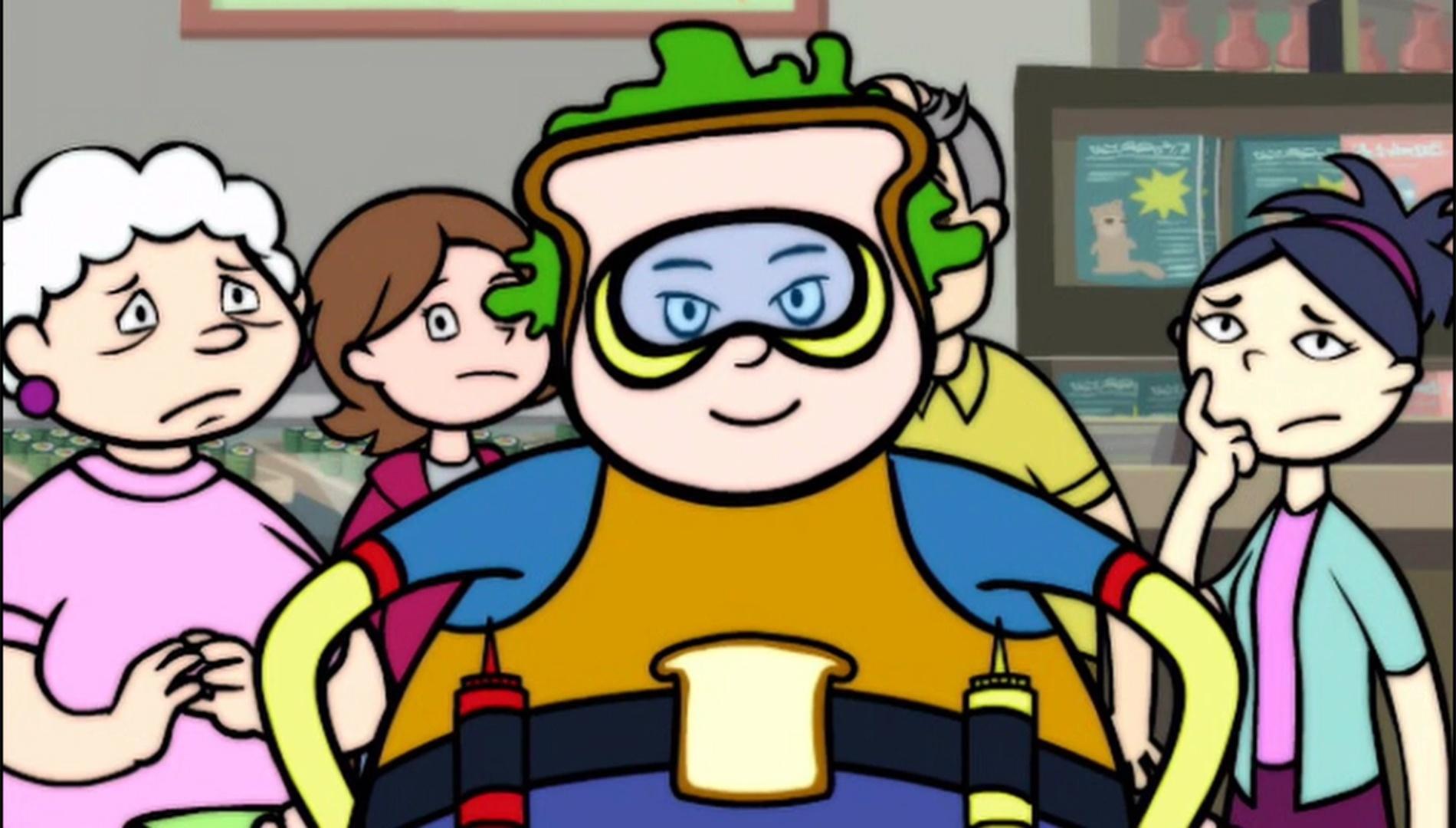 Chuck, the Evil Sandwich Making Guy, showcases his Evil Breadmaker of Doom!