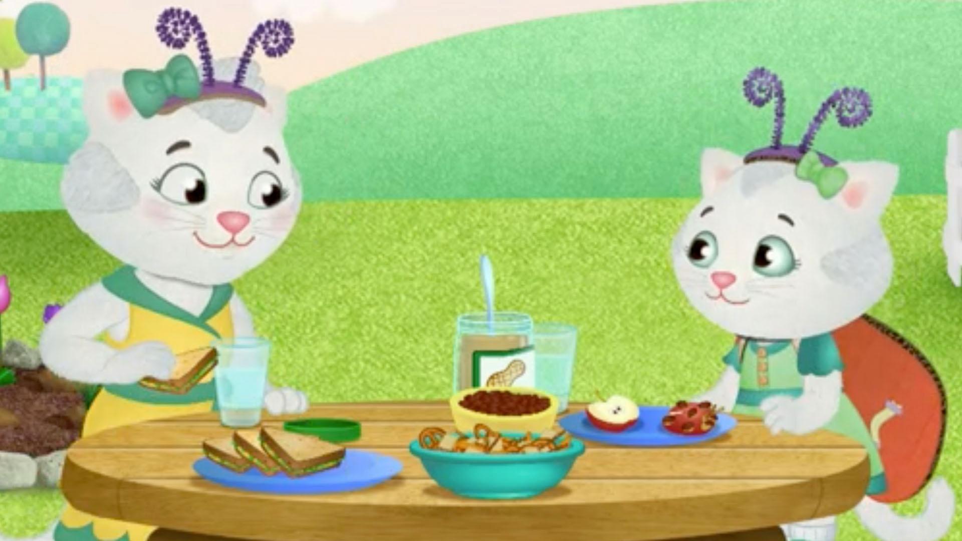 Katerina shows us a ladybug lunch treat she makes with her Mom.