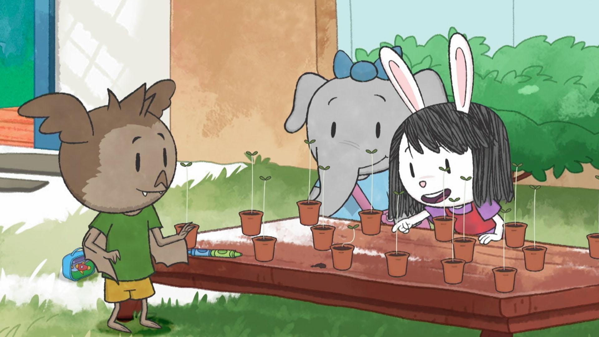 Elinor and friends see one of their plants is growing differently than the others.