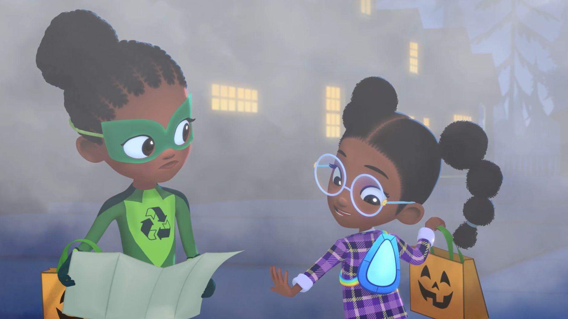Corky and Lily discover what fog is on their way to trick or treat on Halloween night.