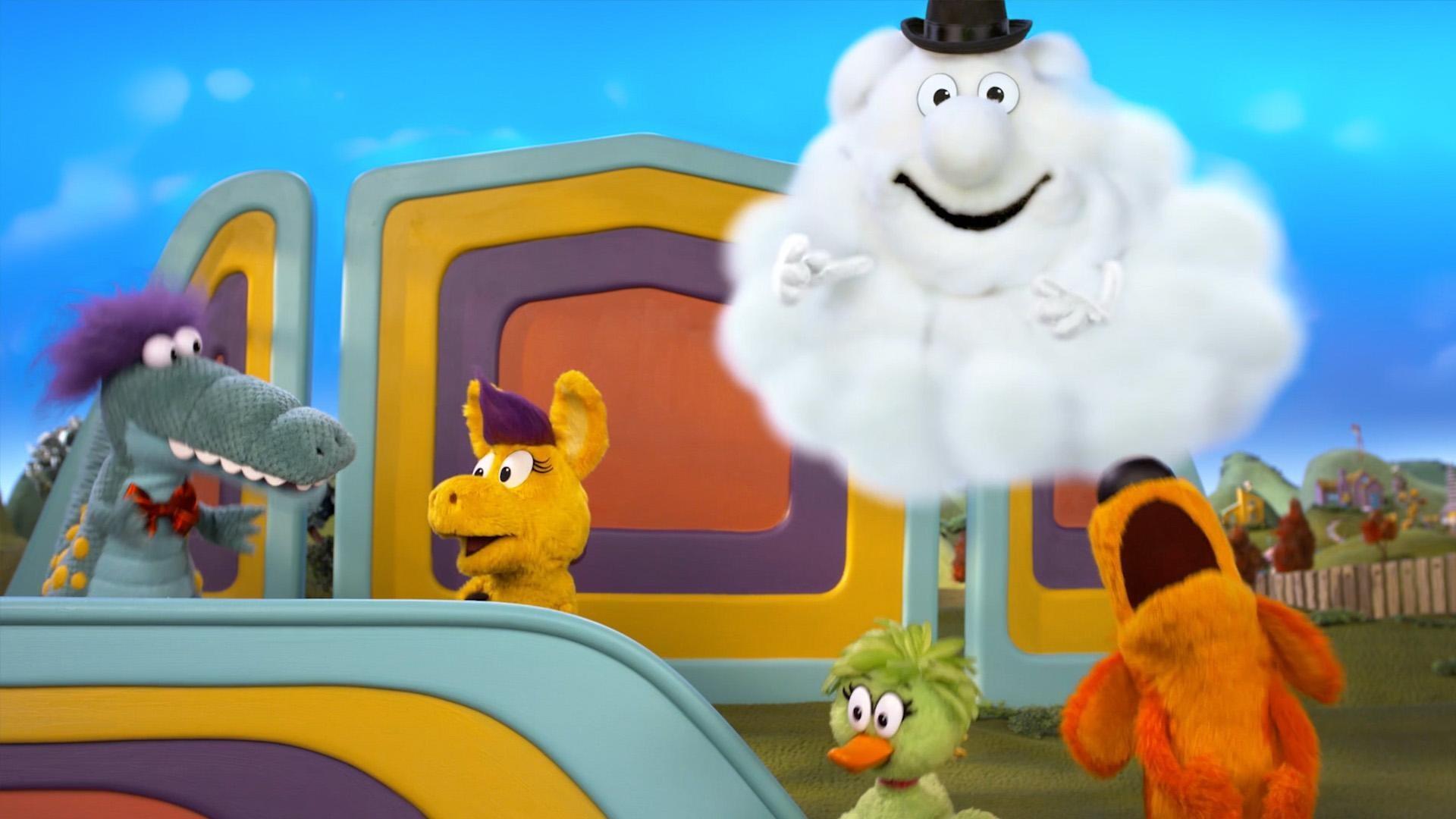 Donkey and Gameshow Gator create a new game that everyone can play.