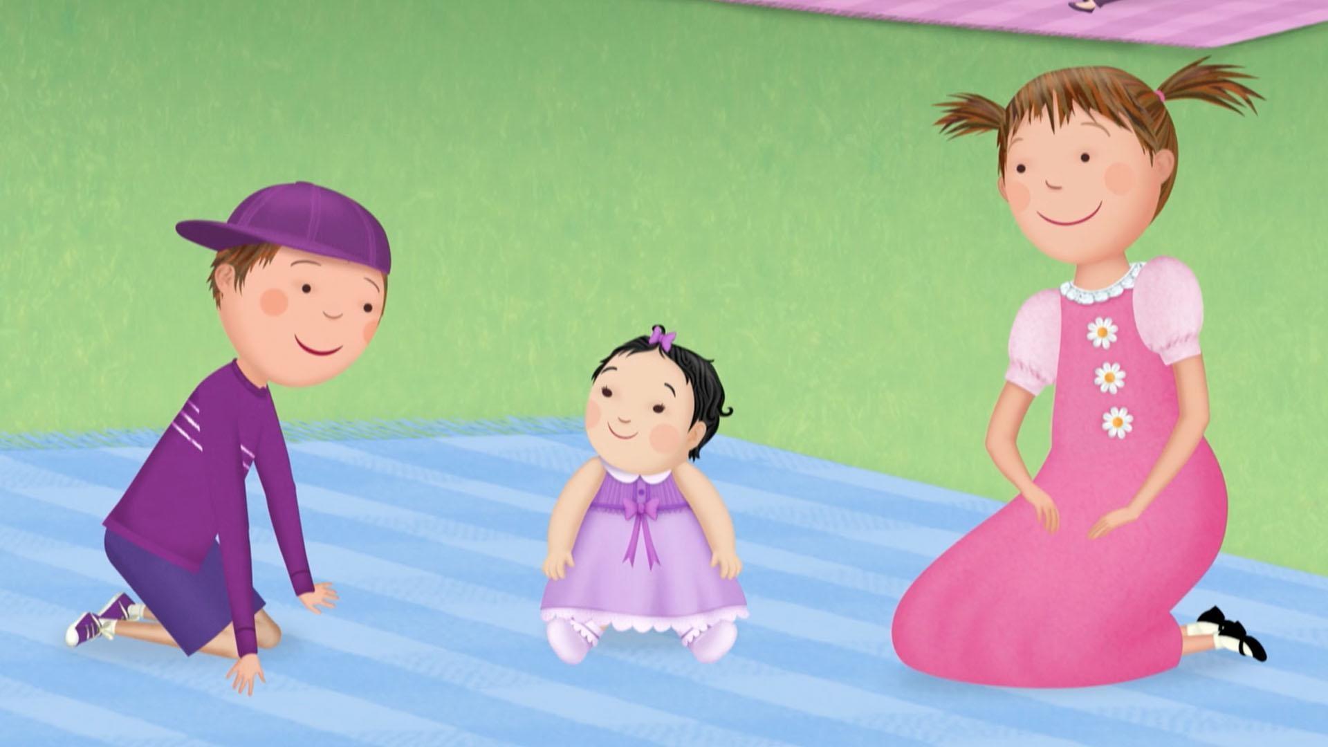 The kids are out with baby Safforn when they learn how to make raspberry sounds.