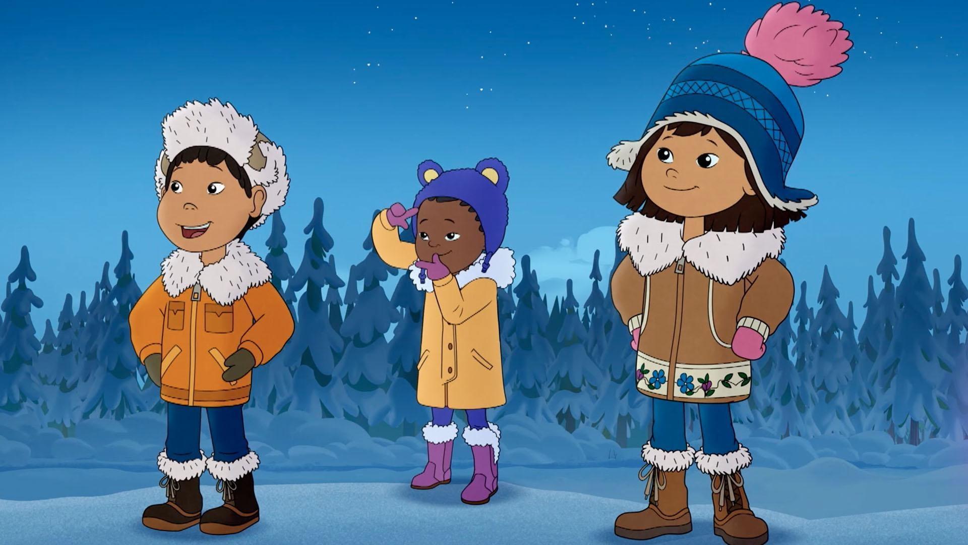 Molly holds an ice-sculpting competition. / Molly's first totem pole raising.