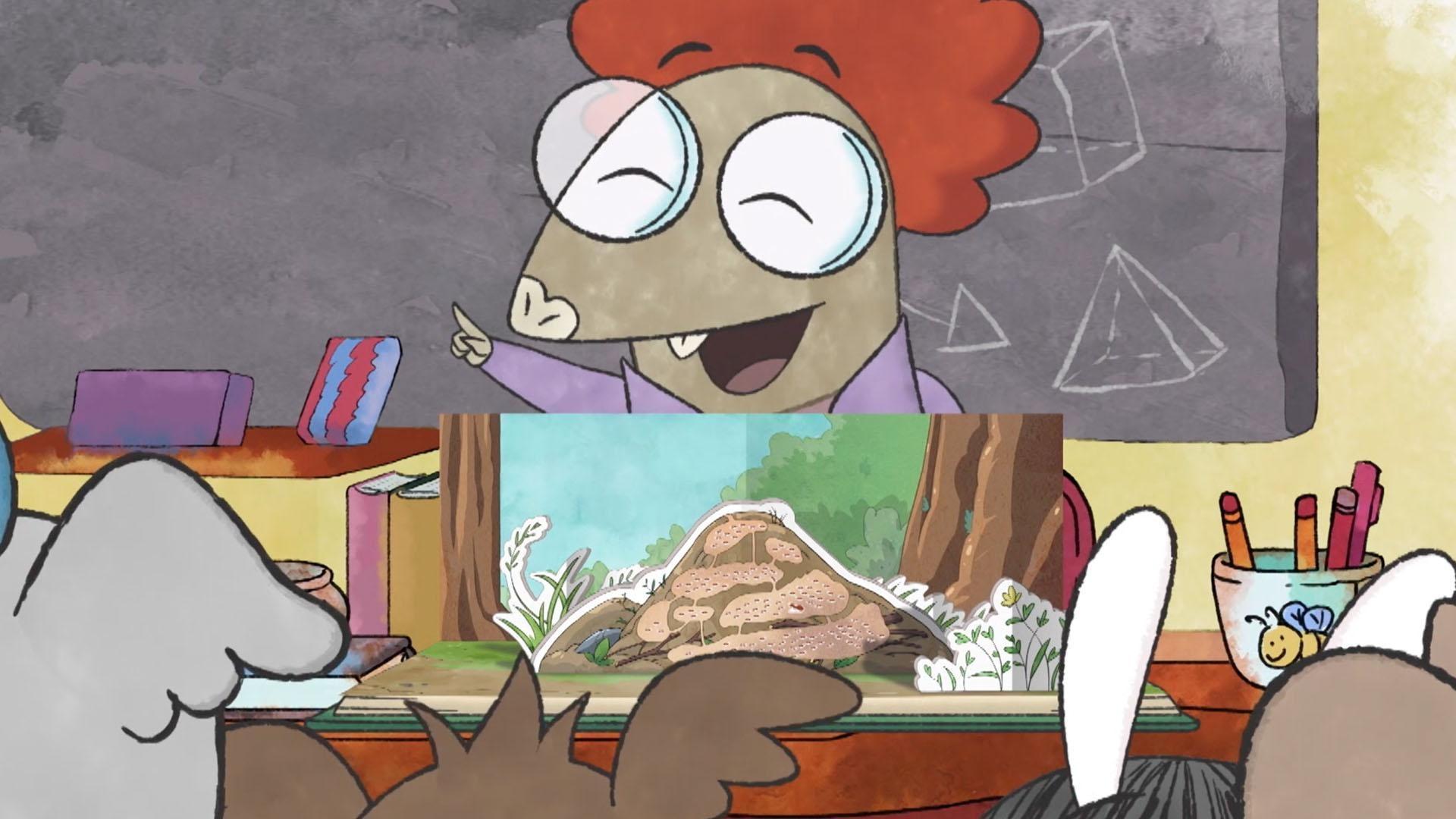 Ms. Mole teaches the kids all about ant families.