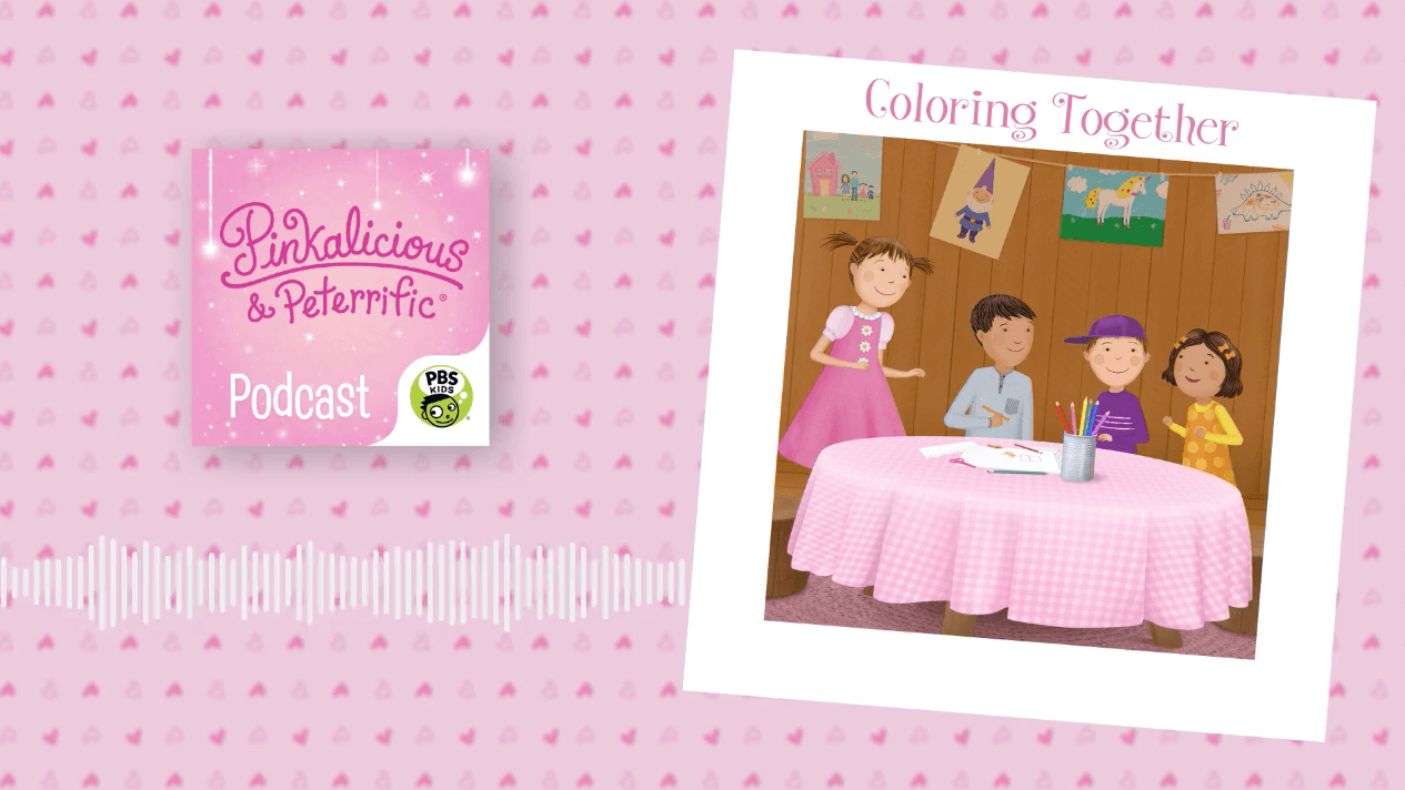 Pinkalicious and Peter talk about their favorite colors while drawing some pictures.