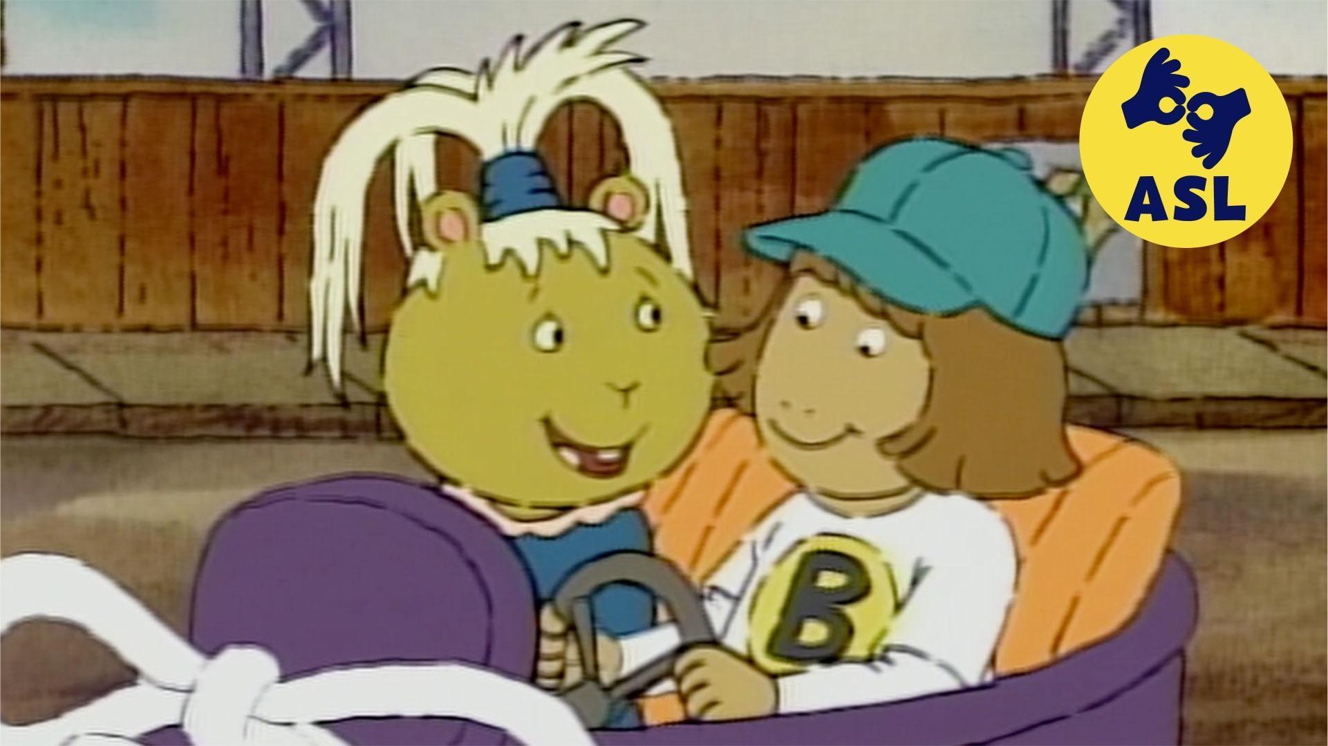 D.W. wants to take her imaginary friend on a trip. / Arthur loses a library book.