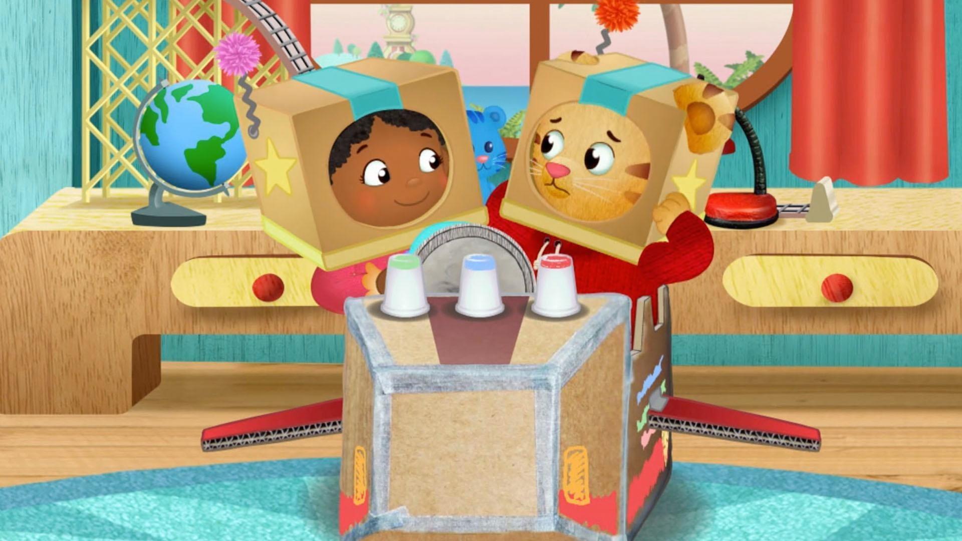 Daniel's tummy hurts while he's playing with Miss Elaina. Maybe he has to go potty.