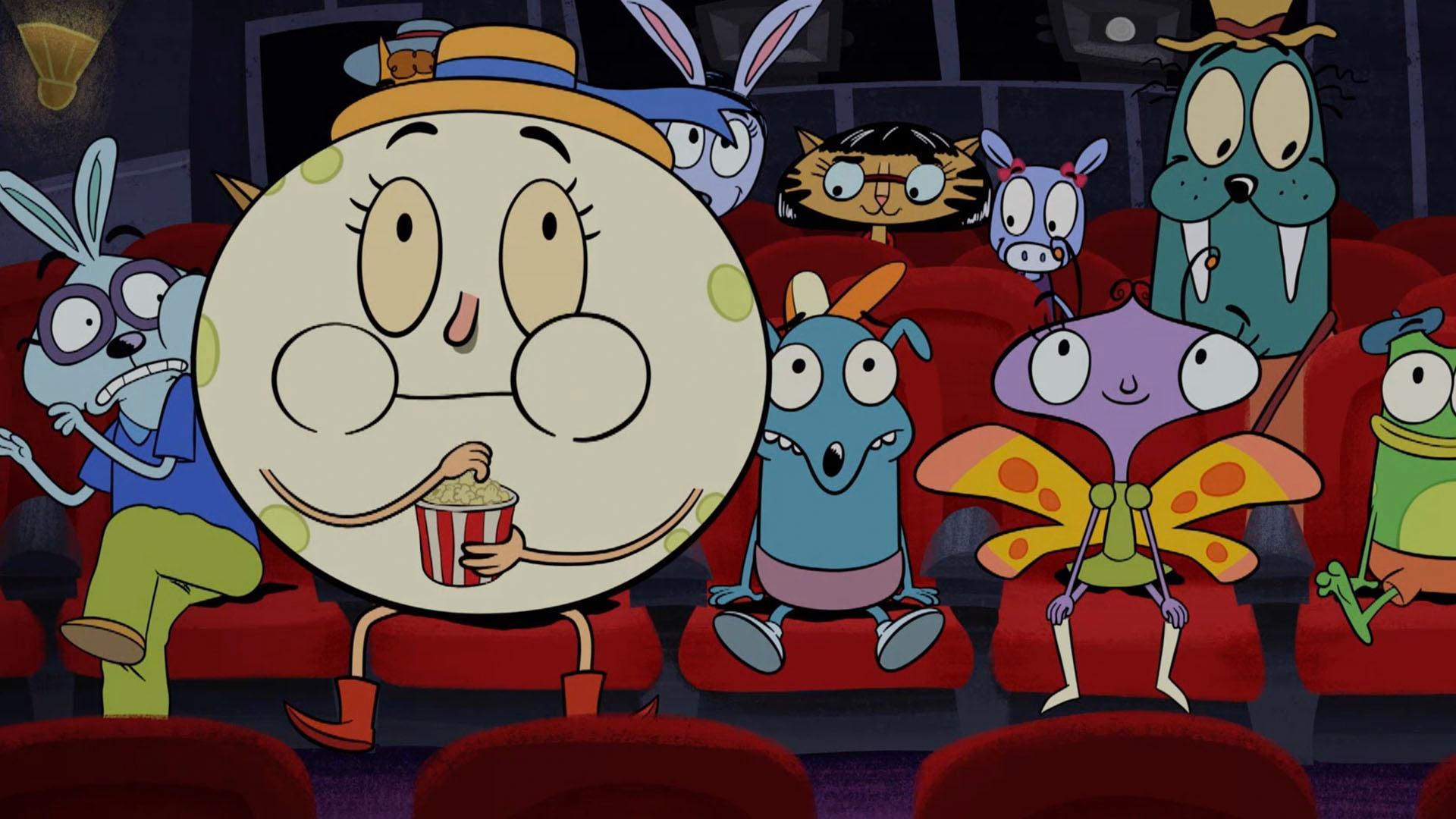 Leo is scared of a monster movie.