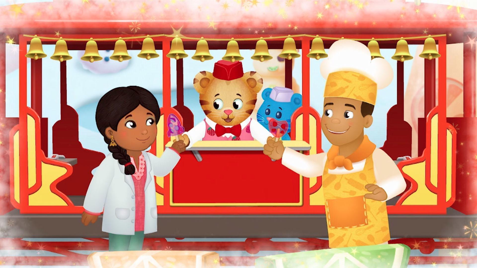 Daniel imagines that he's serving ice treats in an icy world!