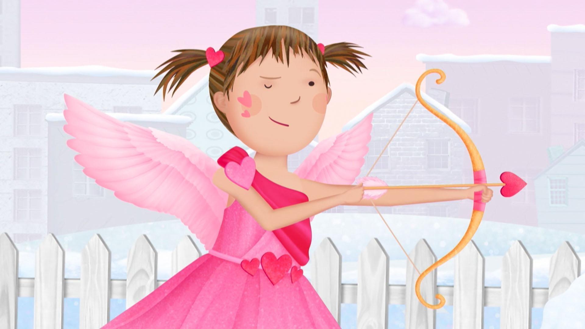 Cupid teaches Pinkalicious and Peter how to take over his job for Valentine's Day!