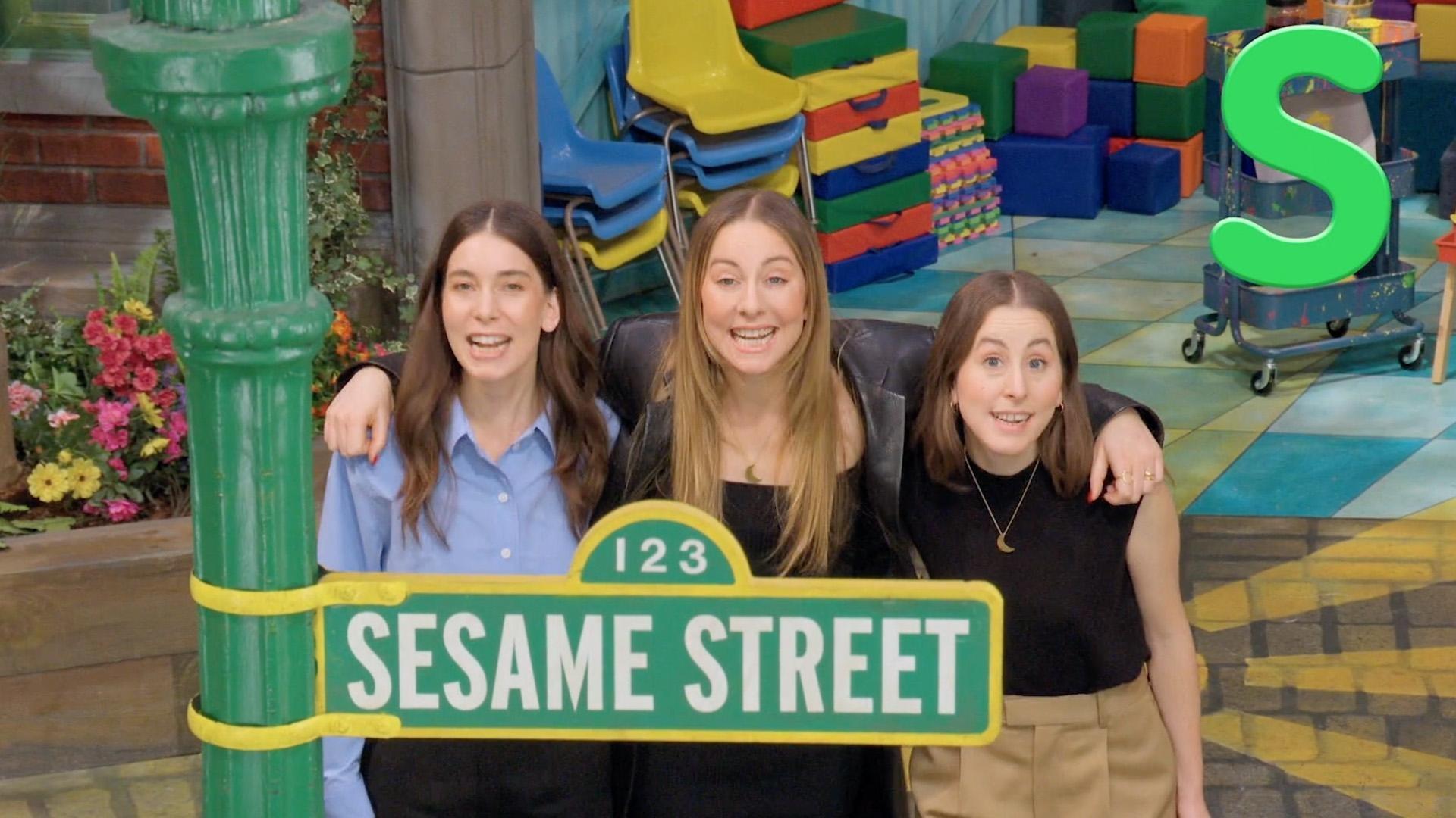 H is for Haim! Haim visits Sesame Street and sings a song about the alphabet!