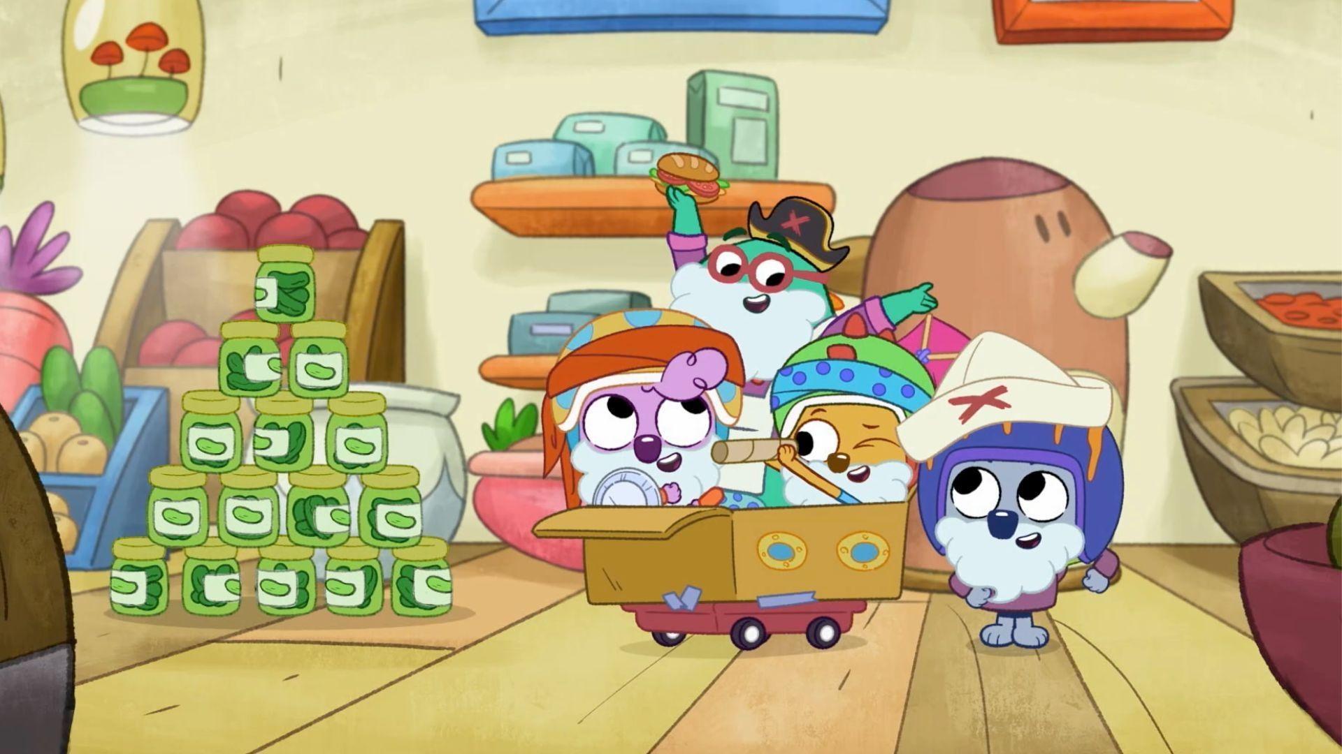 A sandwich delivery becomes a pirate escapade./The Wombats help Mr. E program his robot.