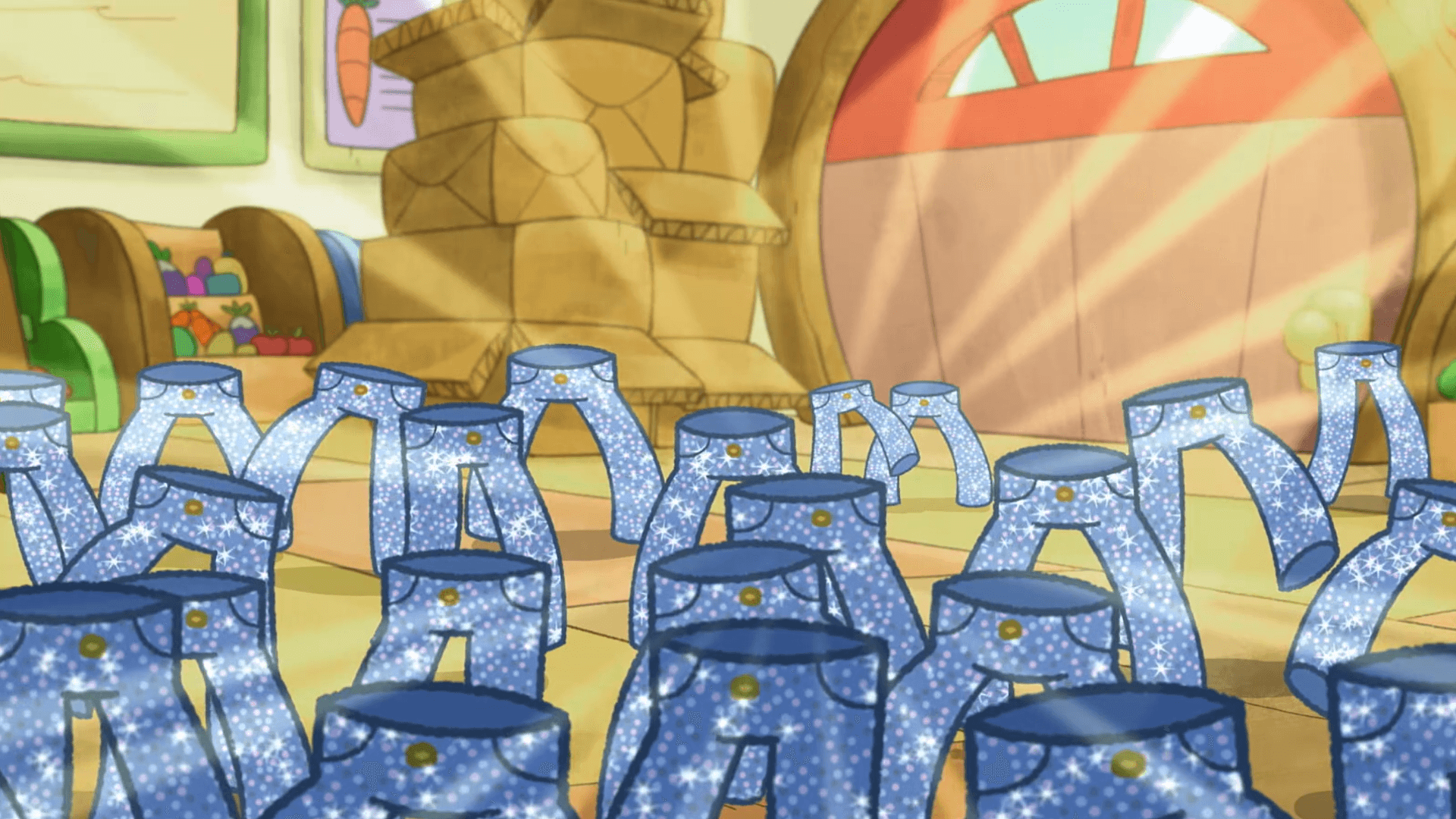 Zadie and JunJun find new uses for pants.