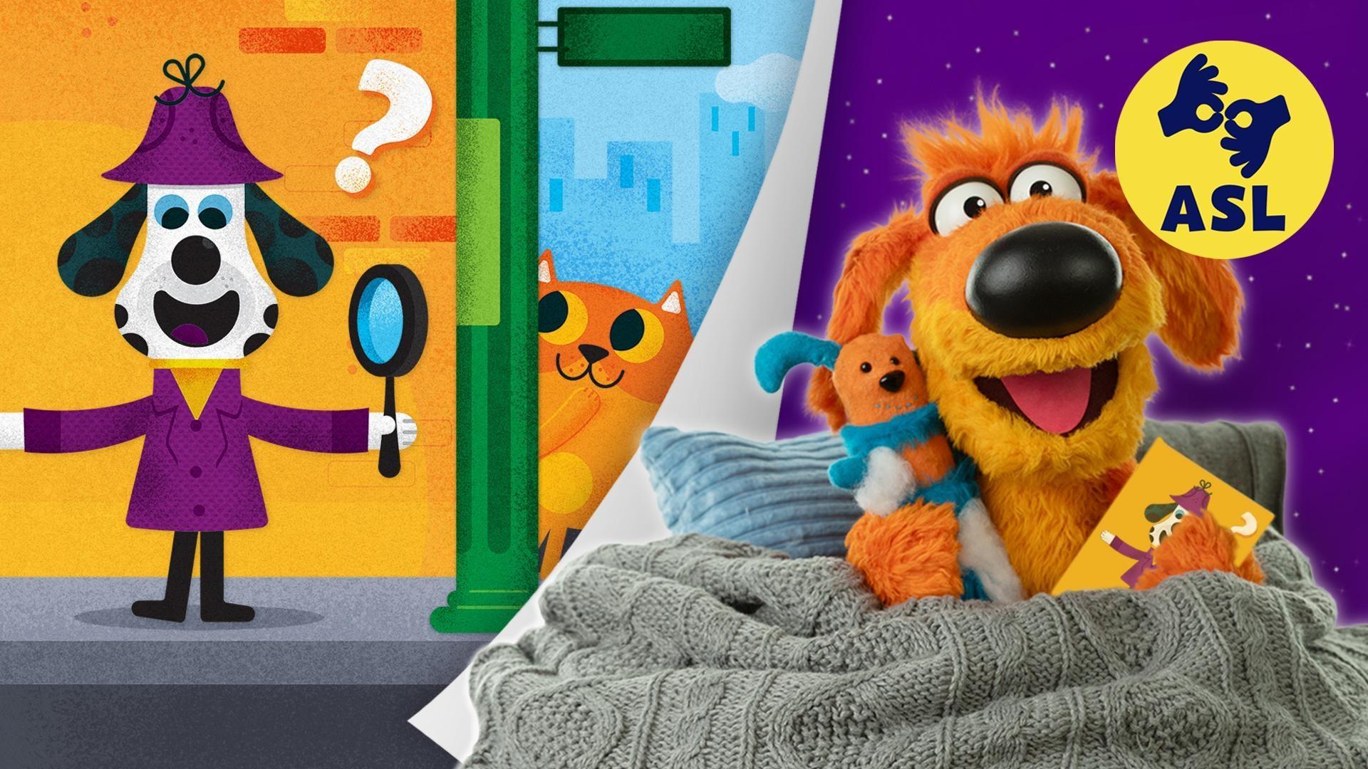 Bob Dog reads a story about a doggie detective looking for the best hider in the city.