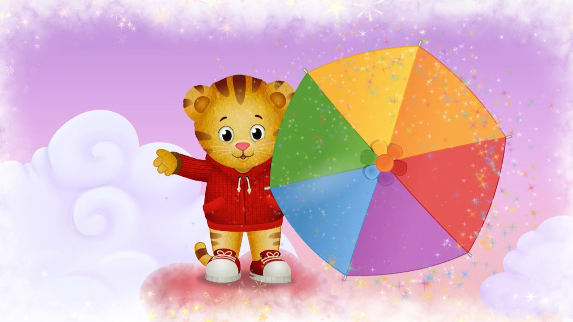 Daniel imagines that he can tie dye the clouds with all the colors in the rainbow!