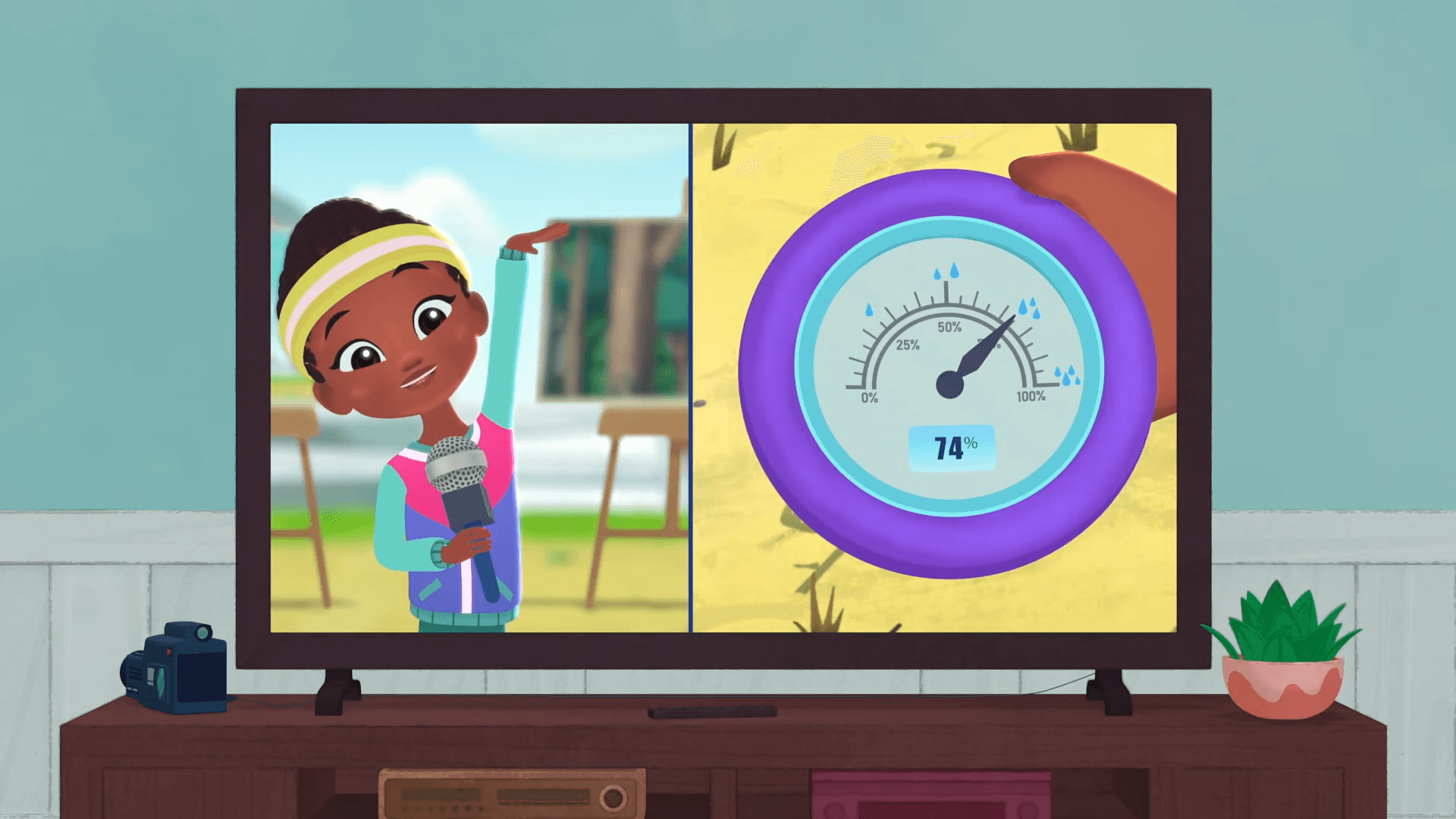 Corky prepares a school presentation but unexpected humidity jeopardizes her project.