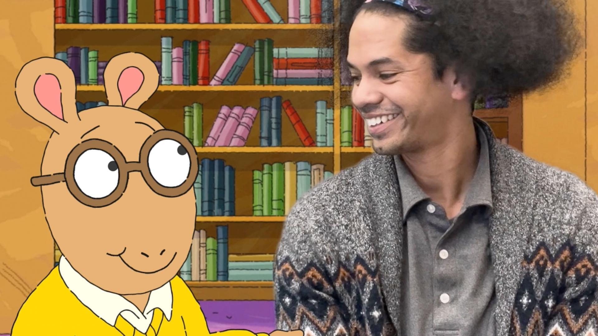 Arthur meets Mychal the Librarian, who helps him find his lost library card.