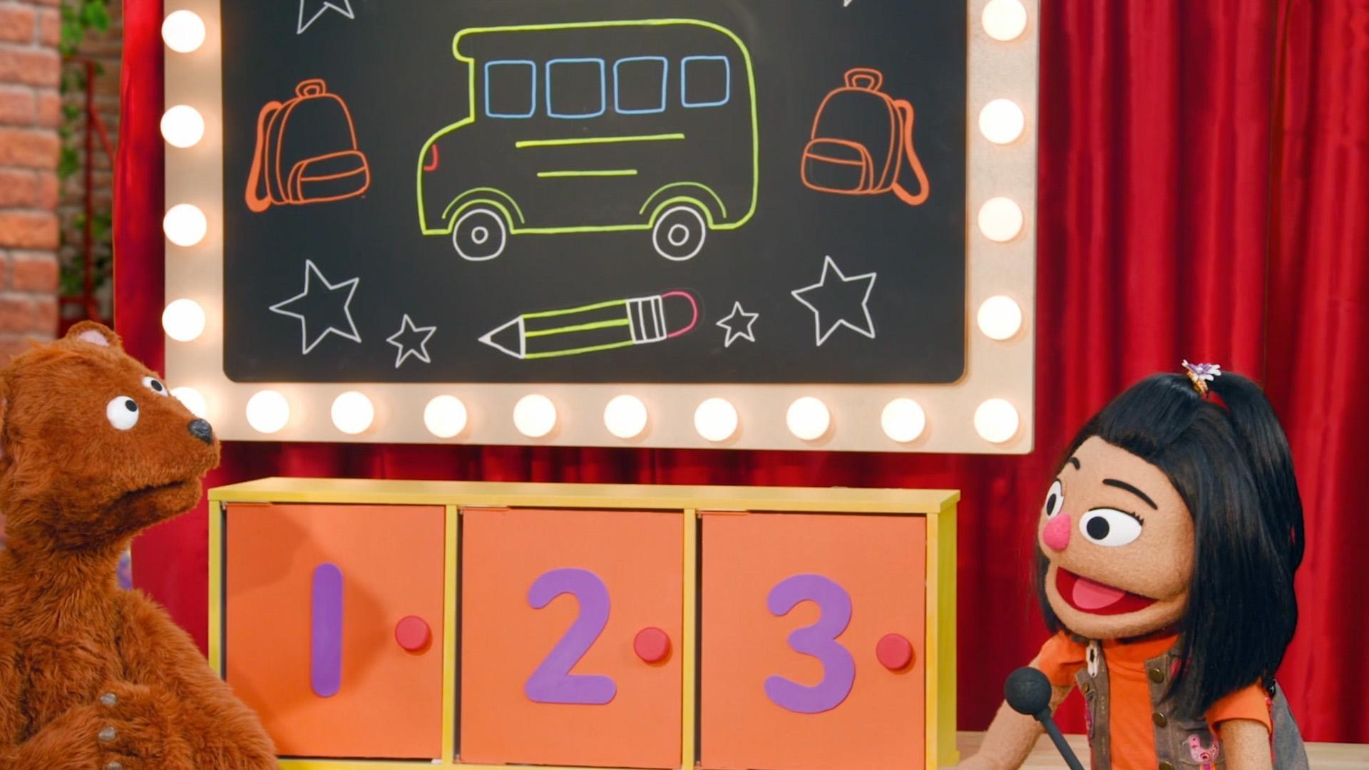 Ji-Young and Baby Bear quiz their friends on the alphabet in their new game show!