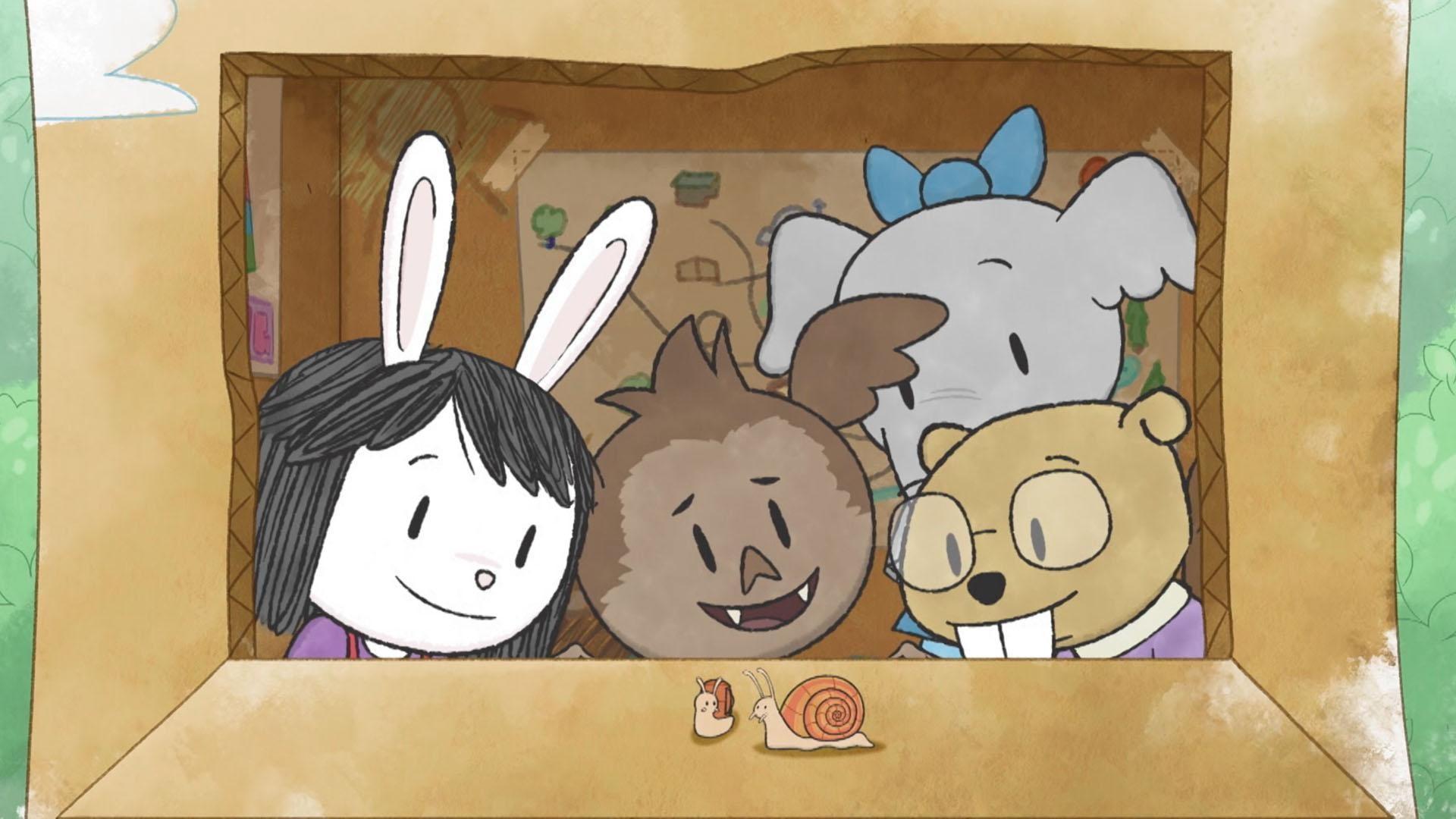 Ari introduces his friends to two snails named Norma and Lulu.