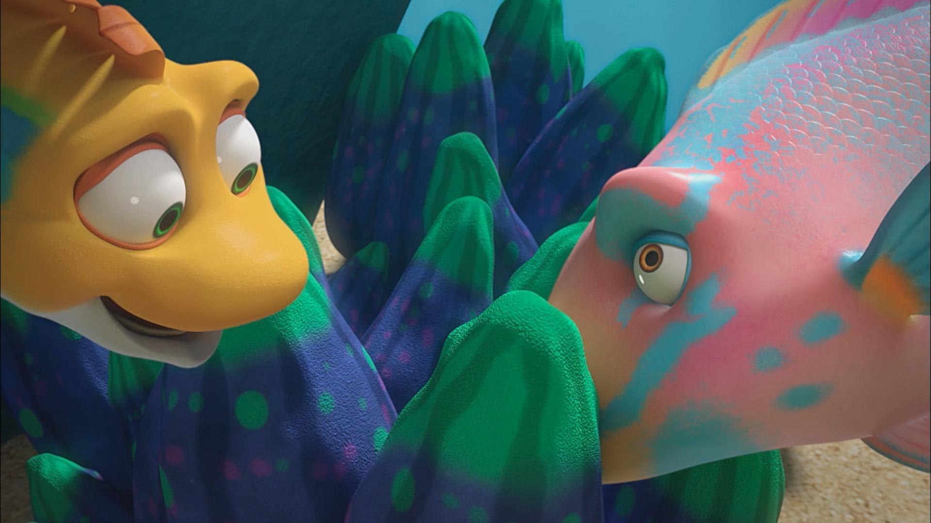 The gang searches Reeftown for "jobs" they can do. / Splash organizes a talent show.