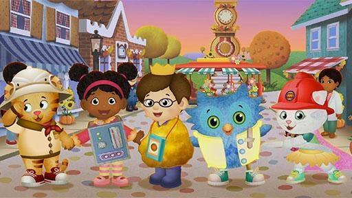 Daniel and his friends parade through Main Street in their costumes.