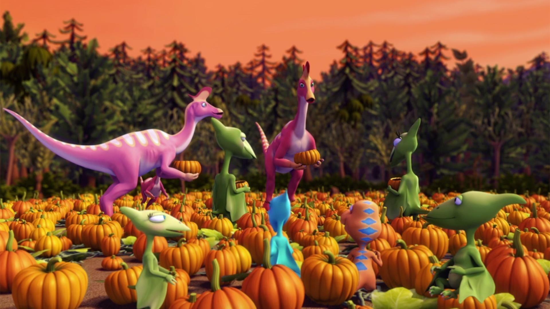 The kids spend a special Night Train to Troodon Town. / The kids visit the Big Pond.