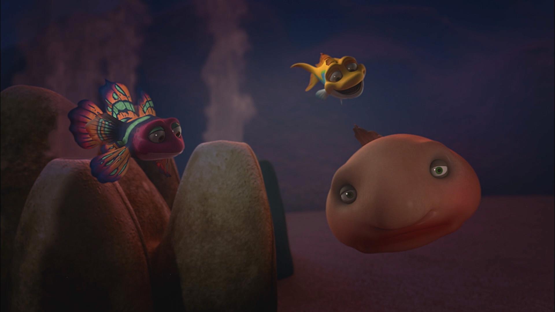 Dunk fills in as mayor for the day. / Bubbles makes some new friends down in the Deep.