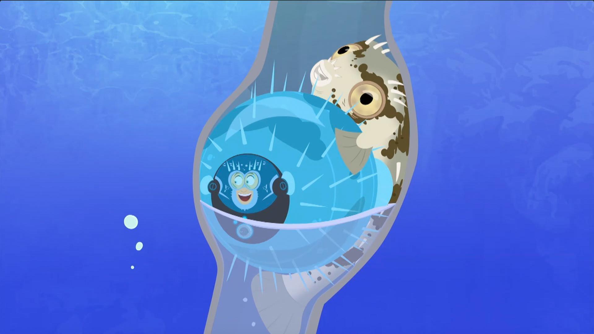 Martin, Chris, and the gang save the Blowfish from Donita and Dabio!
