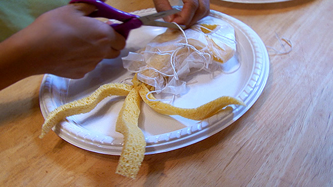 Finished plant made of sponges